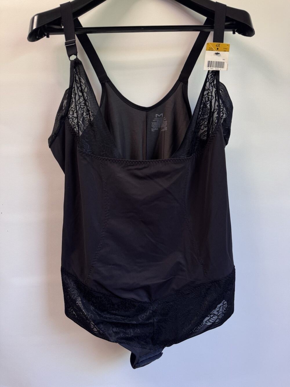 Maidenform Women’s Shapewear Bodysuit Size 4X Black Lace Body Shaper NWT
